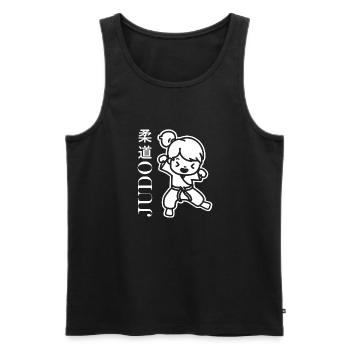 judo - Men's Premium Organic Tank Top - black - Front - AI Model Male 178 light (178cm)