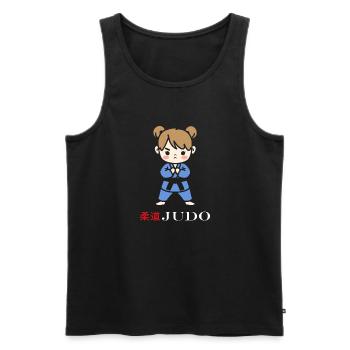 judo - Men's Premium Organic Tank Top - black - Front - AI Model Male 178 light (178cm)