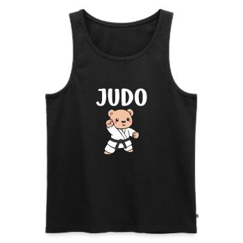 judo - Men's Premium Organic Tank Top - black - Front - AI Model Male 178 light (178cm)
