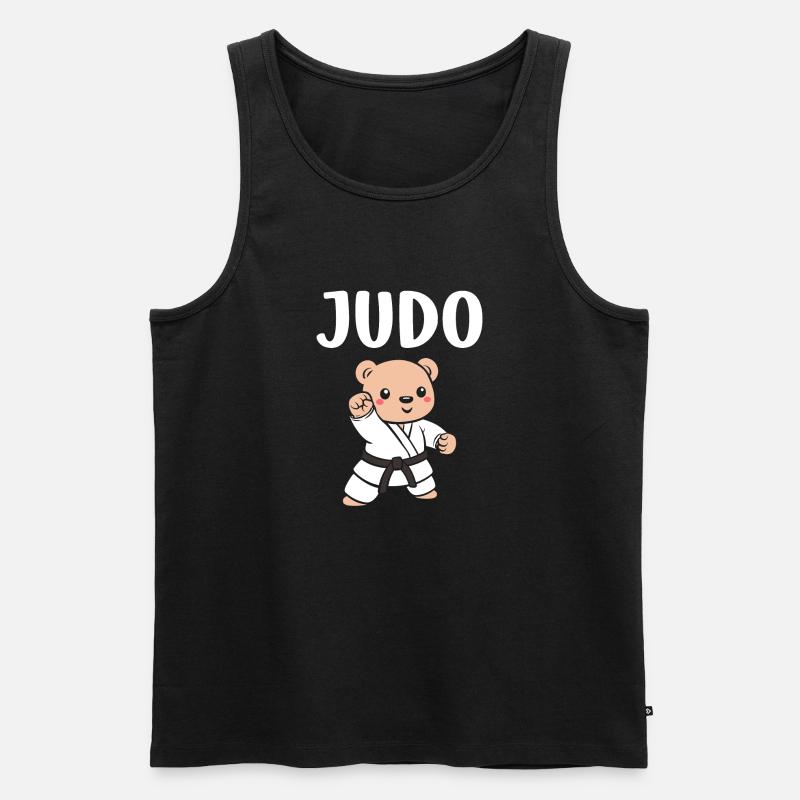 Judo - Männer Premium Bio Tank Top - Schwarz