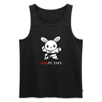 judo - Débardeur bio Premium Homme - noir - Devant - AI Model Male 178 light (178cm)
