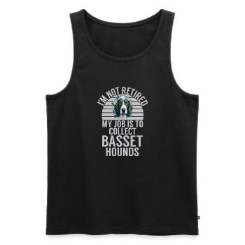 Cadeaux Basset Hound - Débardeur bio Premium Homme - noir - Devant - Michal (187cm)