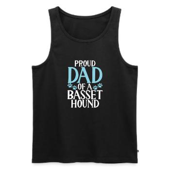 Cadeaux Basset Hound - Débardeur bio Premium Homme - noir - Devant - Michal (187cm)