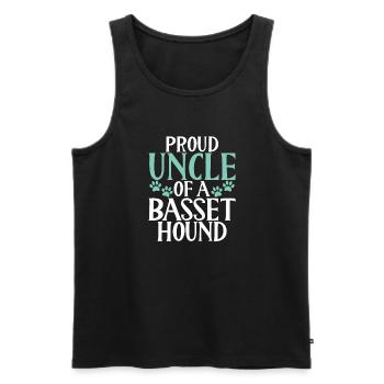 Cadeaux Basset Hound - Débardeur bio Premium Homme - noir - Devant - Michal (187cm)