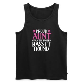 Cadeaux Basset Hound - Débardeur bio Premium Homme - noir - Devant - Michal (187cm)