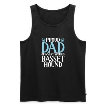 Cadeaux Basset Hound - Débardeur bio Premium Homme - noir - Devant - Michal (187cm)