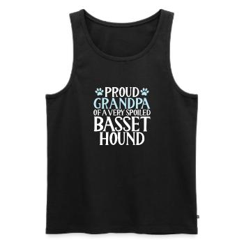 Cadeaux Basset Hound - Débardeur bio Premium Homme - noir - Devant - Michal (187cm)