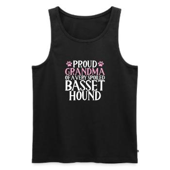 Cadeaux Basset Hound - Débardeur bio Premium Homme - noir - Devant - Michal (187cm)