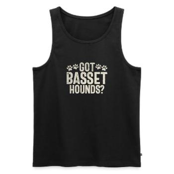Cadeaux Basset Hound - Débardeur bio Premium Homme - noir - Devant - Michal (187cm)