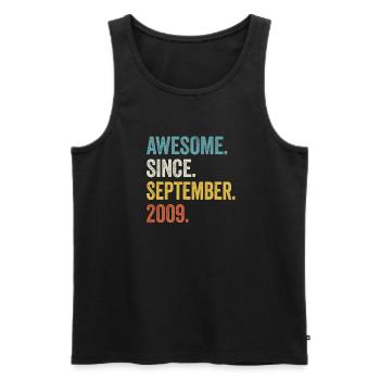 Awesome Since September 2009 15th Birthday - Men's Premium Organic Tank Top - black - Front - Michal (187cm)