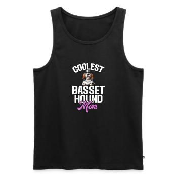 Cadeaux Basset Hound - Débardeur bio Premium Homme - noir - Devant - Michal (187cm)