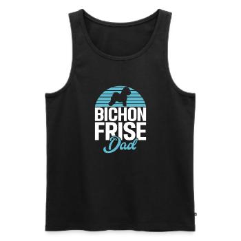 Cadeaux Bichon Frisé - Débardeur bio Premium Homme - noir - Devant - Michal (187cm)