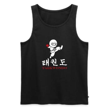 Taekwondo - Männer Premium Bio Tank Top - Schwarz - Vorne - AI Model Male 178 light (178cm)