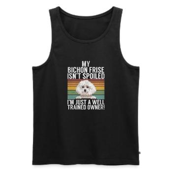 Cadeaux Bichon Frisé - Débardeur bio Premium Homme - noir - Devant - Michal (187cm)