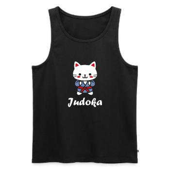 judo - Men's Premium Organic Tank Top - black - Front - AI Model Male 178 light (178cm)