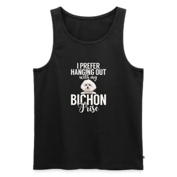 Cadeaux Bichon Frisé - Débardeur bio Premium Homme - noir - Devant - Michal (187cm)