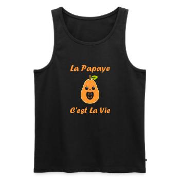 papaye - Débardeur bio Premium Homme - noir - Devant - Michal (187cm)