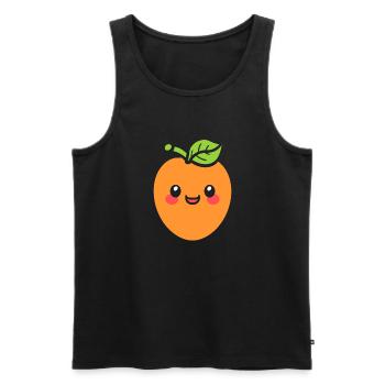 Papaya - Männer Premium Bio Tank Top - Schwarz - Vorne - AI Model Male 178 light (178cm)