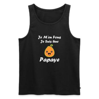 Papaye - Débardeur bio Premium Homme - noir - Devant - Michal (187cm)