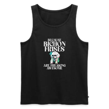 Cadeaux Bichon Frisé - Débardeur bio Premium Homme - noir - Devant - Michal (187cm)