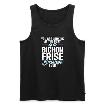 Cadeaux Bichon Frisé - Débardeur bio Premium Homme - noir - Devant - Michal (187cm)
