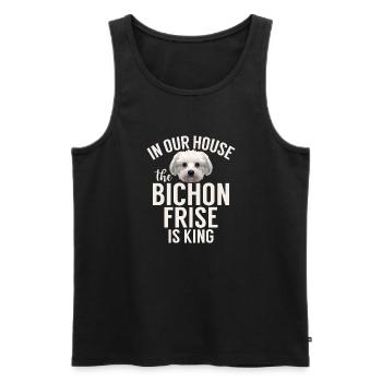 Cadeaux Bichon Frisé - Débardeur bio Premium Homme - noir - Devant - Michal (187cm)