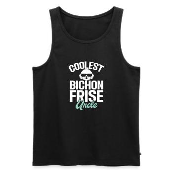 Bichon Frise Gifts - Men's Premium Organic Tank Top - black - Front - Michal (187cm)