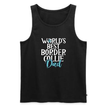 Border Collie Gifts - Männer Premium Bio Tank Top - Schwarz - Vorne - Michal (187cm)