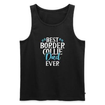 Border Collie Gifts - Männer Premium Bio Tank Top - Schwarz - Vorne - Michal (187cm)