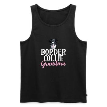 Border Collie Gifts - Männer Premium Bio Tank Top - Schwarz - Vorne - Michal (187cm)