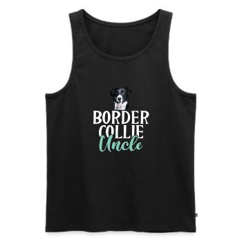 Border Collie Gifts - Männer Premium Bio Tank Top - Schwarz - Vorne - Michal (187cm)