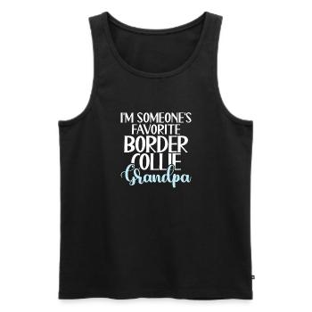 Border Collie Gifts - Männer Premium Bio Tank Top - Schwarz - Vorne - Michal (187cm)