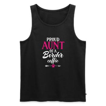 Border Collie Gifts - Männer Premium Bio Tank Top - Schwarz - Vorne - Michal (187cm)