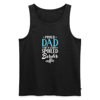 Border Collie Gifts - Männer Premium Bio Tank Top - Schwarz - Vorne - Michal (187cm)