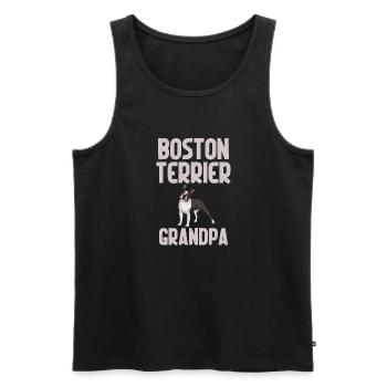 Boston Terrier Gifts - Männer Premium Bio Tank Top - Schwarz - Vorne - Michal (187cm)