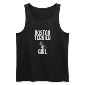 Boston Terrier Gifts - Männer Premium Bio Tank Top - Schwarz - Vorne - AI Model Male 178 light (178cm)