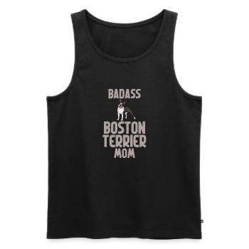 Boston Terrier Gifts - Männer Premium Bio Tank Top - Schwarz - Vorne - Michal (187cm)