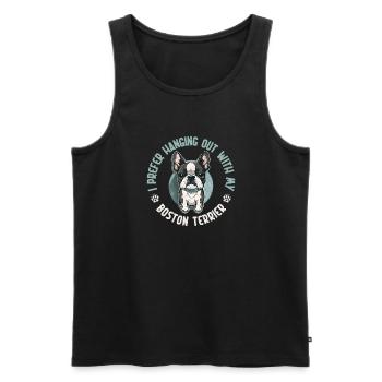 Boston Terrier Gifts - Männer Premium Bio Tank Top - Schwarz - Vorne - AI Model Male 178 light (178cm)