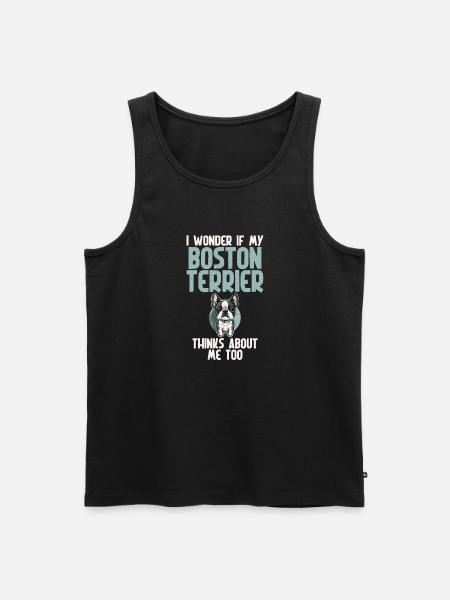 Boston Terrier Gifts - Männer Premium Bio Tank Top - Schwarz