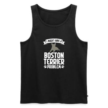 Boston Terrier Gifts - Männer Premium Bio Tank Top - Schwarz - Vorne - AI Model Male 178 light (178cm)