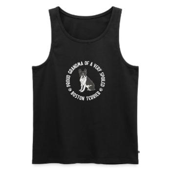 Boston Terrier Gifts - Männer Premium Bio Tank Top - Schwarz - Vorne - Michal (187cm)