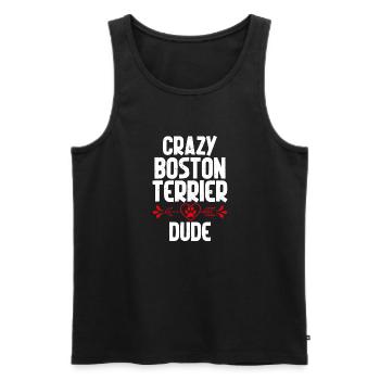 Boston Terrier Gifts - Männer Premium Bio Tank Top - Schwarz - Vorne - Michal (187cm)