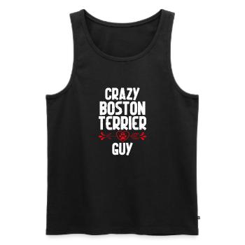 Boston Terrier Gifts - Männer Premium Bio Tank Top - Schwarz - Vorne - Michal (187cm)