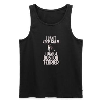 Boston Terrier Gifts - Männer Premium Bio Tank Top - Schwarz - Vorne - AI Model Male 178 light (178cm)