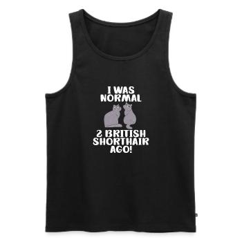 British Shorthair Gifts - Männer Premium Bio Tank Top - Schwarz - Vorne - AI Model Male 178 light (178cm)