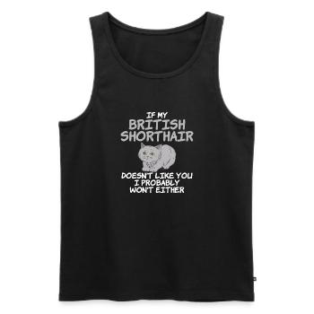British Shorthair Gifts - Männer Premium Bio Tank Top - Schwarz - Vorne - Michal (187cm)