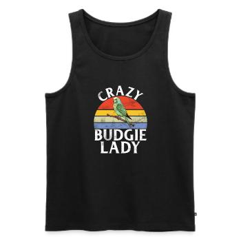 Budgie Gift - Men's Premium Organic Tank Top - black - Front - AI Model Male 178 light (178cm)