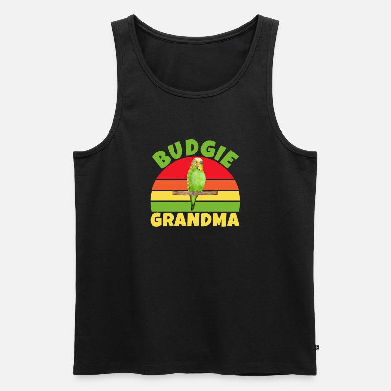 Budgie Gift - Männer Premium Bio Tank Top - Schwarz