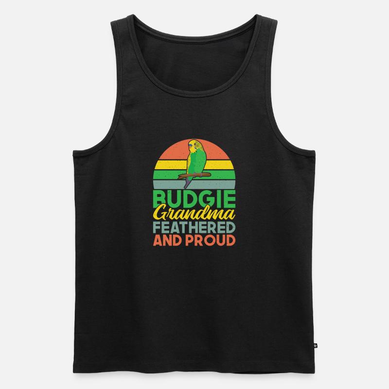 Budgie Gift - Männer Premium Bio Tank Top - Schwarz