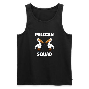 Pelican - Men's Premium Organic Tank Top - black - Front - Michal (187cm)